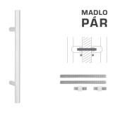 AJTÓKINCS MP kód K00 Ø 30 mm UN (WS - Fehér matt) - pár - MP WS (fehér szőnyeg)