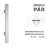 AJTÓKINCS MP kód K31 25x25 mm UN - pár (BN - szálcsiszolt rozsdamentes acél) - MP BN (szálcsiszolt rozsdamentes acél)