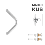 AJTÓKINCS MP M6 WA/CS-GLASS - db (BN - Szálcsiszolt rozsdamentes acél) - MP BN (szálcsiszolt rozsdamentes acél)