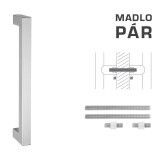 AJTÓKINCS MP kód K02K 25x25 mm UN - pár (BN - szálcsiszolt rozsdamentes acél) - MP BN (szálcsiszolt rozsdamentes acél)