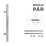 AJTÓKINCS MP kód K41S 40x10 mm UN - pár (BN - szálcsiszolt rozsdamentes acél) - MP BN (szálcsiszolt rozsdamentes acél)