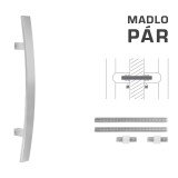 AJTÓKINCS MP kód K41C 40x10 mm UN - pár (BN - szálcsiszolt rozsdamentes acél) - MP BN (szálcsiszolt rozsdamentes acél)