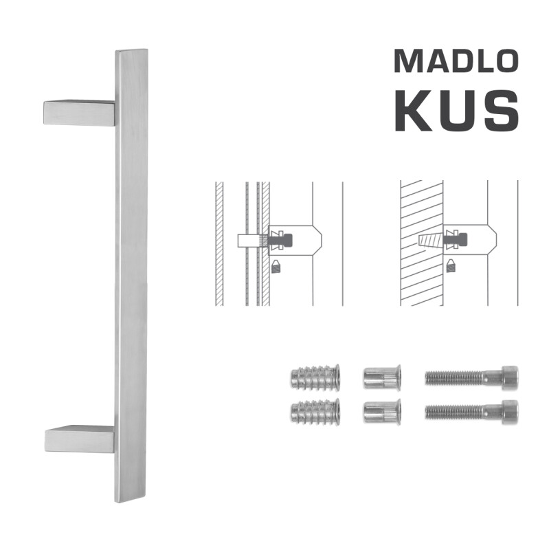 AJTÓKINCS MP kód K41Z 40x10 mm SP - db (BN - Szálcsiszolt rozsdamentes acél)