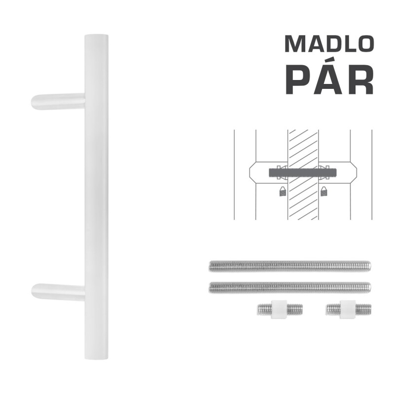 AJTÓKINCS MP kód K10 Ø 35 mm UN - pár (WS - Fehér matt)