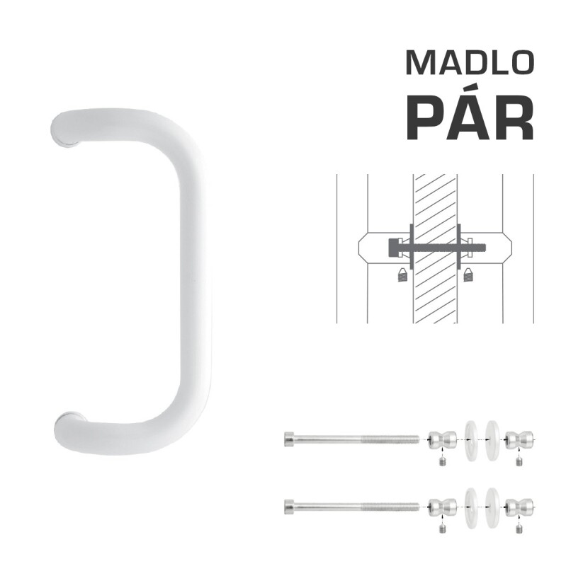 AJTÓKILINCS MP M2 WA/A-DHP - pár (fehér fényes RAL 9016)