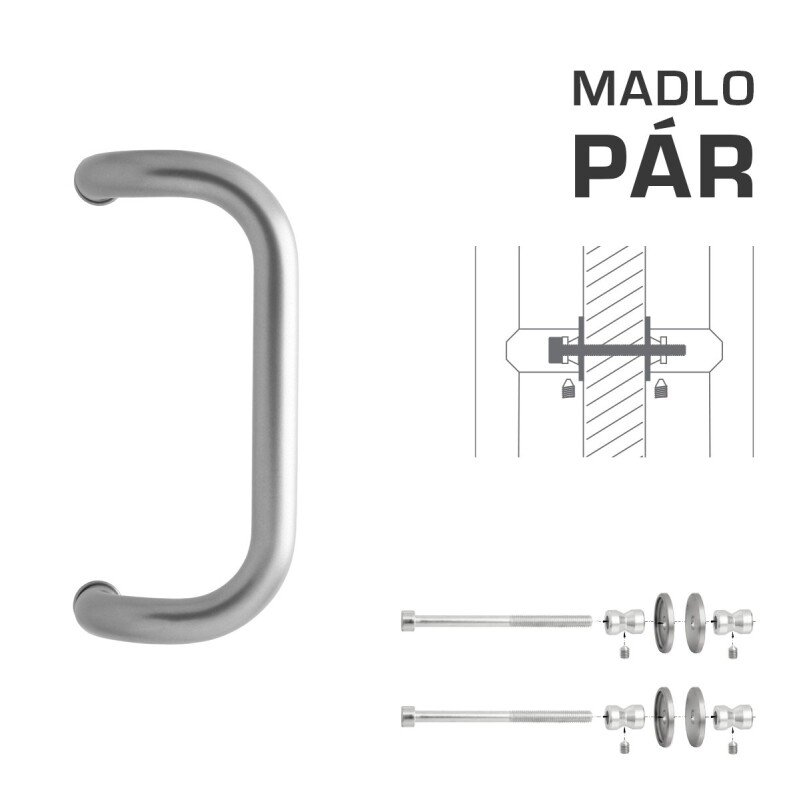 AJTÓKILINCS MP M2 WA/A-DHP - pár (ezüst RAL 9006)