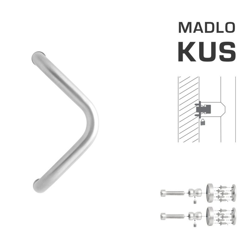 AJTÓKINCS MP M6 WA/BD-WOOD - db (BN - Szálcsiszolt rozsdamentes acél)