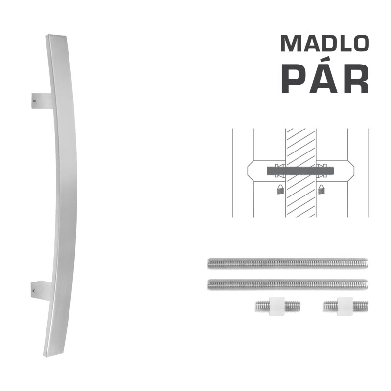 AJTÓKINCS MP kód K41C 40x10 mm UN - pár (BN - szálcsiszolt rozsdamentes acél)