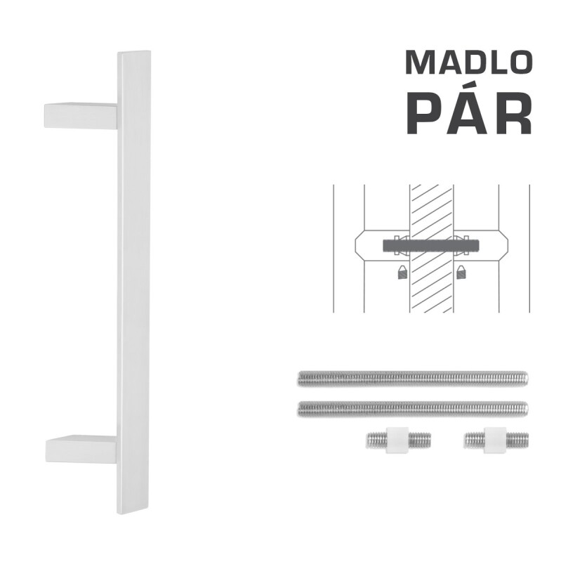 AJTÓKINCS MP kód K41Z 40x10 mm UN - pár (WS - Fehér matt)