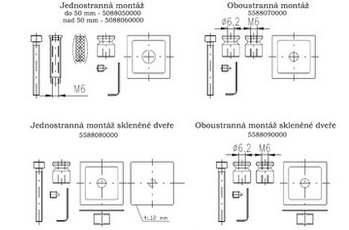 Kilincs ROSTEX BETA (MAT ROZSDAMENTES ACÉL)