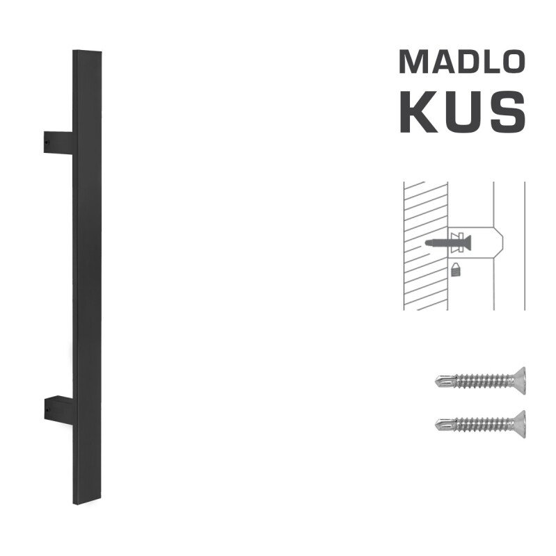 AKCIÓS AJTÓKINCS MP (BS - Matt fekete) - Hossz 600 mmx40x10 mm - DARAB