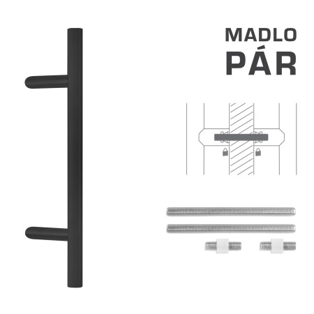 AJTÓKINCS MP kód K10 Ø 30 mm UN - pár (BS - Matt fekete)