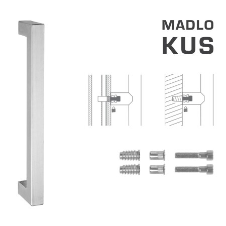 AJTÓKINCS MP kód K02K 25x25 mm SP - db (BN - Szálcsiszolt rozsdamentes acél)