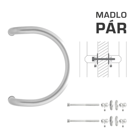 AJTÓKINCS MP M1 WA/A-DHP - pár (BN - szálcsiszolt rozsdamentes acél)