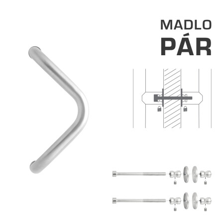 AJTÓKINCS MP M6 WA/A-DHP - pár (BN - szálcsiszolt rozsdamentes acél)