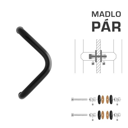 AJTÓKINCS MP M6 WA/AS-GLASS - pár (fekete RAL 9005)