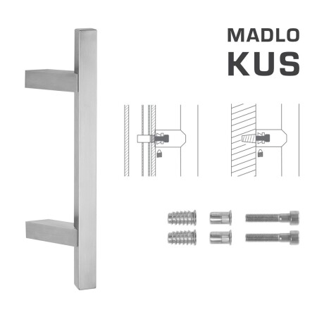 AJTÓKINCS MP kód K31Z 25x25 mm SP - db (BN - Szálcsiszolt rozsdamentes acél)