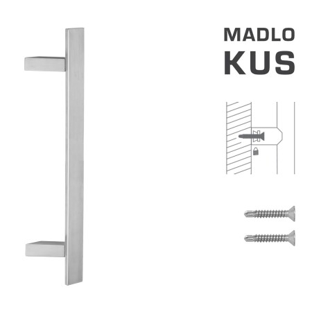 AJTÓKINCS MP kód K41Z 40x10 mm ST - db (BN - Szálcsiszolt rozsdamentes acél)