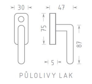 Ablak vasalat ACT félig olíva lakkozott (FEHÉR)