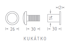 Ajtókukucskáló ACT 180° burkolattal (CHROME)