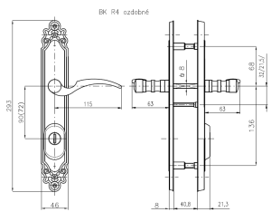 Biztonsági szerelvények ROSTEX BK R4 ORNAMENTAL (TITAN GOLD)