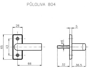 Ablak félig olajbogyó ROSTEX 804 (KRÓM ROZSDAMENTES ACÉL)