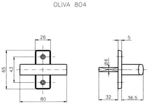 Ablak olíva ROSTEX 804 (KRÓM ROZSDAMENTES ACÉL)