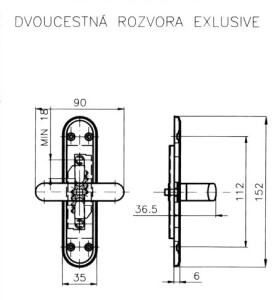 Ablak kétirányú tengelytáv ROSTEX EXCLUSIVE (TITAN GOLD)