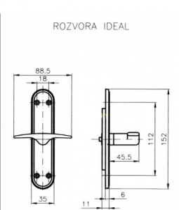 ROSTEX IDEAL kétirányú ablaktávtartó (KRÓM ROZSDAMENTES ACÉL)