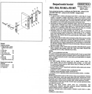 Biztonsági szerelvények ROSTEX BK RX 1-50 SOLID 3. osztály (ROSDAMENTES ACÉL MATÉK)