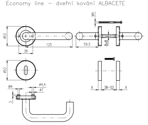 Tárgyszerelvények ROSTEX ALBACETE (MAT ROZSDAMENTES ACÉL)