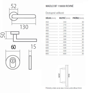 Biztonsági készlet TWIN BLOCK FL DEF/MADLO (E) - lapos rozetta