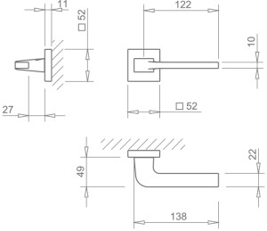 Ajtószerelvények MP Supra-HR 3097Q (OCS)