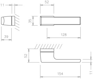 Ajtószerelvények MP TI - MELODY - RT 3099RT (T - Titanium)