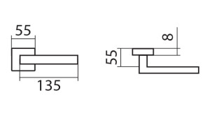 Ajtószerelvények TWIN BLOCK HR H 1807 M3 (E)