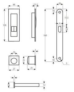 Tolóajtó kagylók TWIN KIT Quatro BB készlet (XR, XR-S, XR-I, XR-T, CH-SAT, CH)