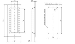 Tolóajtók tolóajtókhoz ROSTEX négyzet 120 mm (MAT ROZSDAMENTES ACÉL, FEKETE)