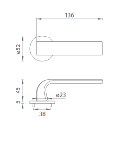 Ajtószerelvények MP CINTO - R 2732 5S (WS - Fehér matt)