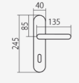 Ajtószerelvények TWIN VISION VL 36360 D (E)