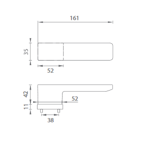 Ajtószerelvények MP TI - GORDO - RT 4084RT (T - Titanium)