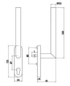 Ablak vasalat TWIN HS PORTAL VISION 1802 (E)