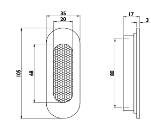 Ablak vasalat TWIN HS PORTAL SHELLS H 3652 (E, CM)