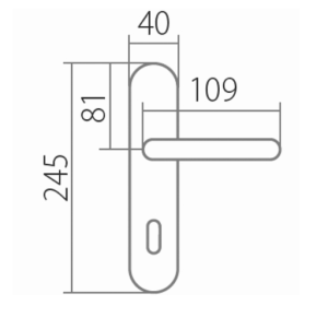 Ajtószerelvények TWIN ELEGANT BA 1220 (SM)