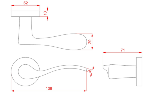 Ajtószerelvények TWIN EVA C1124 (CM)