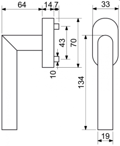 Ablak vasalat RICHTER RKW L-FORM (ROSDAMENTES ACÉL, FEKETE MAT)