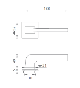 Ajtószerelvények MP Supra - HR 3097 5S (OCS)