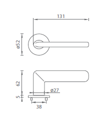 Ajtó vasalat MP Eliptica - R 3098 5S (T - Titanium)