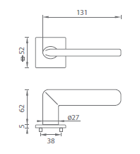 Ajtószerelvények MP ELIPTICA - HR 3098Q 5S (BS - Fekete matt)