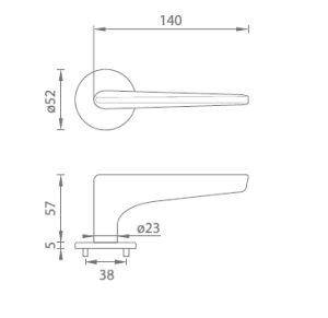 Ajtószerelvények MP Optimal R 4164 5 S (NP - Nikkelgyöngy)