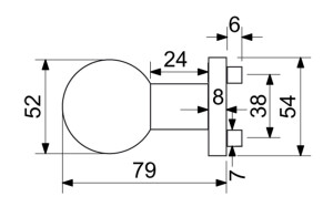 Ajtólabda Richter KNOB 01